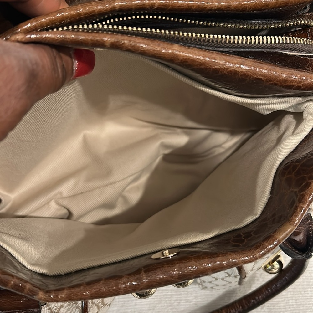 Auth Celine Macadam Pattern Canvas x Leather 2WAY Crossbody Shoulder Handbag - Picture 15 of 17